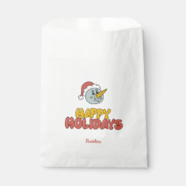 かわいい雪だるまのホリデーパーティ フェイバーバッグ