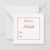 かわいい雪だるまのホリデー・ジョイ ノートカード (裏面)