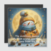 かわいい雪だるまのマグネット (正面/裏面)