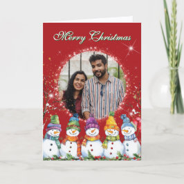 かわいい雪だるまの写真 シーズンカード