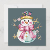 かわいい雪だるまの冬のホリデー クリスマス フェスティバル (正面)