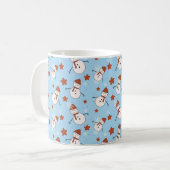 かわいい雪だるまの冬のマグカップ コーヒーマグカップ (正面左)