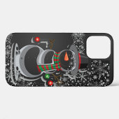 かわいい雪だるまの冬の携帯ケース 雪の結晶模様 Case-Mate iPhoneケース