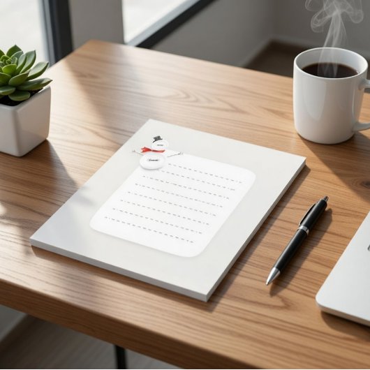 かわいい雪だるまの冬ノートブック ノートパッド