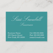 かわいい雪だるまの女の子 名刺 (裏面)