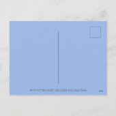 かわいい雪だるまの子猫と雪片の猫とネズミ シーズンポストカード (裏面)