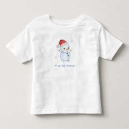 かわいい雪だるまの幼児用Tシャツ – 冬のホリデーシーズン トドラーTシャツ