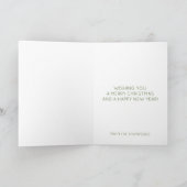 かわいい雪だるまイラストレーションのパーソナライズ可能なクリスマス シーズンカード (内部)