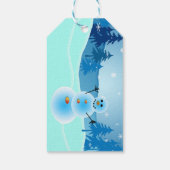 かわいい雪だるまイラストレーション ギフトタグ (裏面)