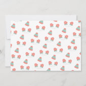 かわいい雪だるまウィンターオネダーランドフォト誕生日 招待状 (裏面)