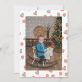 かわいい雪だるまウィンターオネダーランド誕生日写真 招待状 (裏面)