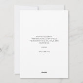 かわいい雪だるまウィンターハッピーホリデーズクリスマス シーズンカード (裏面)