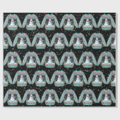 かわいい雪だるまオン醜いクリスマスセーター ラッピングペーパー (フラット)