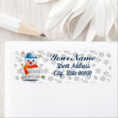 かわいい雪だるまカスタム ラベル (インサイチュ)