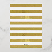 かわいい雪だるまカップル 上品なパーソナライズされた 箔シーズンカード (裏面)