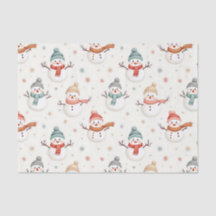 かわいい雪だるまクリスマスパターン