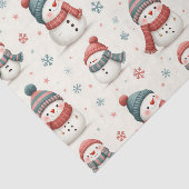 かわいい雪だるまクリスマスパターン 薄葉紙 (詳細)