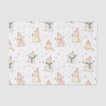 かわいい雪だるまクリスマスパターン