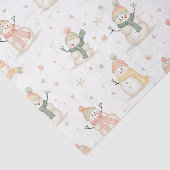 かわいい雪だるまクリスマスパターン 薄葉紙 (詳細)