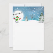 かわいい雪だるまクリスマスパーティの招待状 招待状 (裏面)