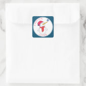 かわいい雪だるまクリスマスプレゼントラベル 子供へ スクエアシール (バッグ)