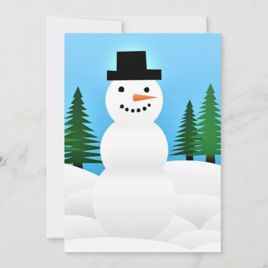 かわいい雪だるまクリスマスホリデーオープンハウス 招待状 (裏面)