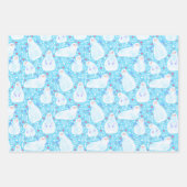 かわいい雪だるまクリスマスホリデーズラッピング紙 ラッピングペーパーシート (正面3)