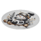 かわいい雪だるまクリスマス カッティングボード (角)