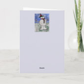 かわいい雪だるまクリスマス カード (裏面)