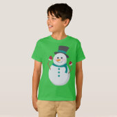 かわいい雪だるまクリスマス Tシャツ (正面フル)