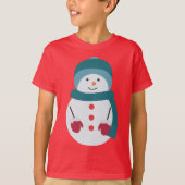 かわいい雪だるまクリスマス Tシャツ (正面)