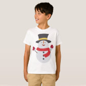 かわいい雪だるまクリスマス Tシャツ (正面フル)