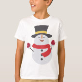 かわいい雪だるまクリスマス Tシャツ (正面)