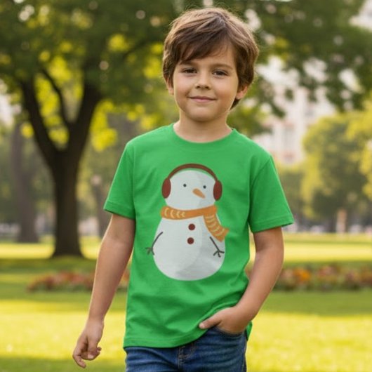 かわいい雪だるまクリスマス Tシャツ