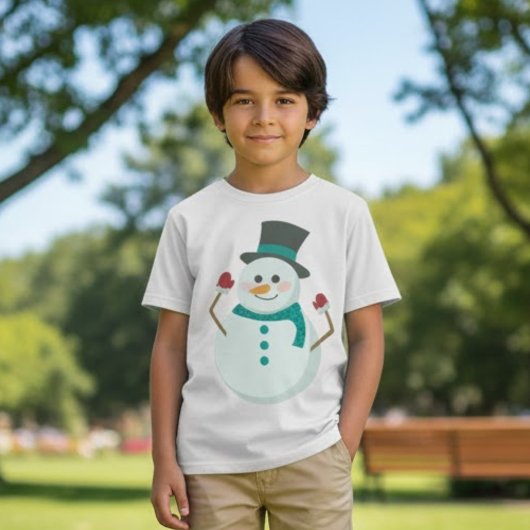 かわいい雪だるまクリスマス Tシャツ
