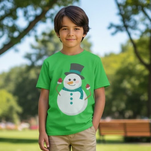 かわいい雪だるまクリスマス Tシャツ