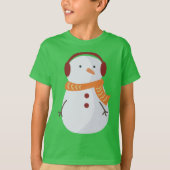 かわいい雪だるまクリスマス Tシャツ (正面)