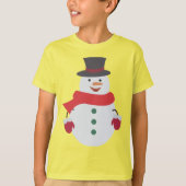 かわいい雪だるまクリスマス Tシャツ (正面)