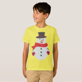 かわいい雪だるまクリスマス Tシャツ (正面フル)