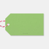 かわいい雪だるまグリーンクリスマス ギフトタグ (裏面横)