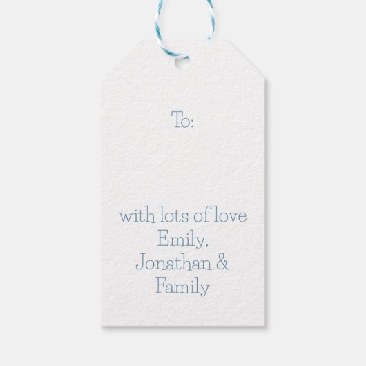 かわいい雪だるまコージークリスマス引用文 ギフトタグ (裏面)