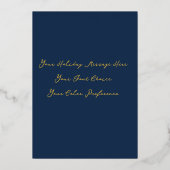 かわいい雪だるまシーズンのご挨拶 箔シーズンカード (裏面)