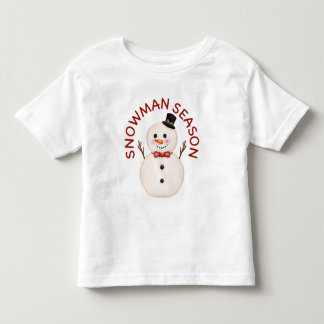 かわいい雪だるまシーズンの幼児Tシャツ トドラーTシャツ