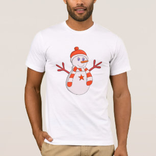 かわいい雪だるまスター Tシャツ