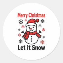 かわいい雪だるまステッカー かわいいクリスマスデカール