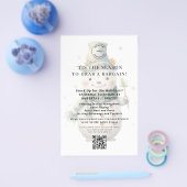 かわいい雪だるまストアのクリスマスはQRコードを提供 チラシ (シングル)