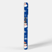かわいい雪だるまスノーフレークのシームレスパターンクリスマス Case-Mate iPhoneケース (裏面 / 右)