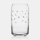 かわいい雪だるまスノーフレークスケッチ名クリスマス ガラス缶 (左)