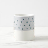 かわいい雪だるまスノーフレークスケッチ名クリスマス コーヒーマグカップ (中央)