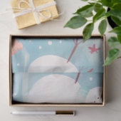 かわいい雪だるまスノーフレーク氷ブルークリスマス 薄葉紙 (ギフト)